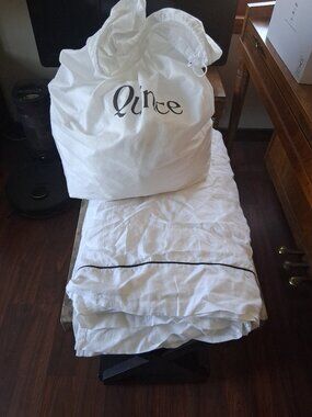 Quince Vintage Wash White King European Linen Sheet Set. NO SHAMS